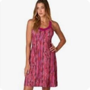 PrAna Pink Multicolor Athletic Dress Size Small